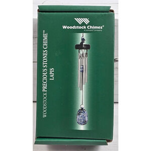Woodstock Precious Stone Chime, Lapis for Truth & Openness 10", New in Box